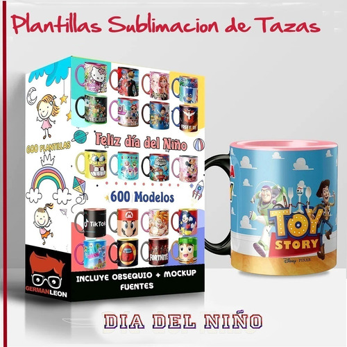 600 Plantillas Sublimacion Dia Del Niño Infantil Tazones Png