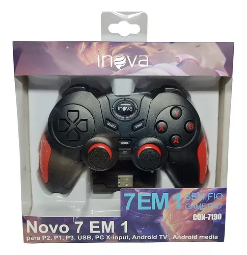 Controle Sem Fio Game Pad 7 em 1 Inova Con-7190