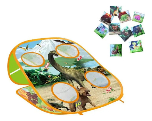 Tiro Al Blanco Juego Punteria Infantil Dinosaurio Tela 3en1