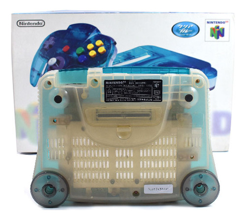 Consola Nintendo 64 Azulblanco Clear En Caja Con 2 Controles (Usado)