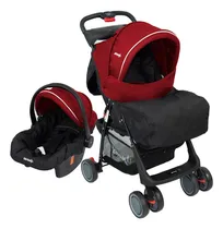 Comprar Cochecito Cuna Bebé Travel System Avanti Con Huevito Color Rojo