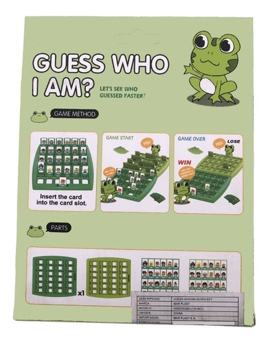 Mini Adivina Quien Juego De Mesa