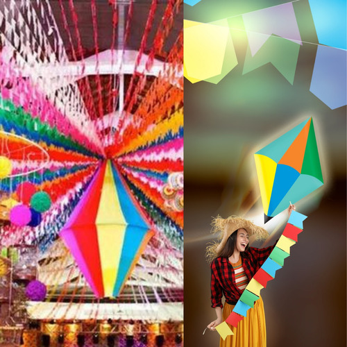 Bandeirinhas Festa Junina 100 Metros Promoção Atacado