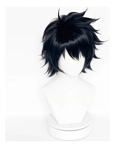 Zh Peluca Cosplay Death Note L L.lawliet, Corta, Negra