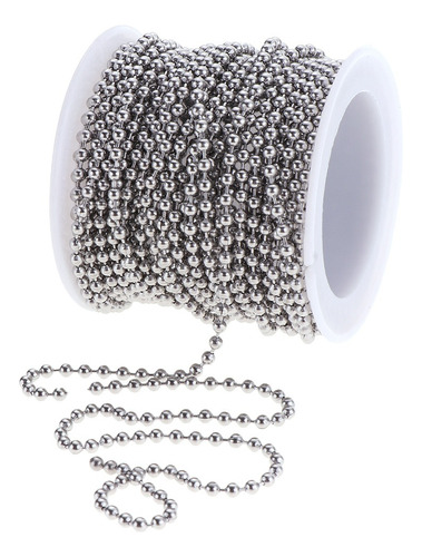 1 Roll Of 12 Meters Of Stainless Steel Chain Beads