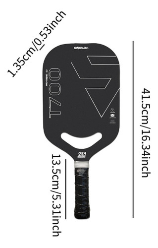 Raqueta De Pickleball De Fibra De Carbono Para