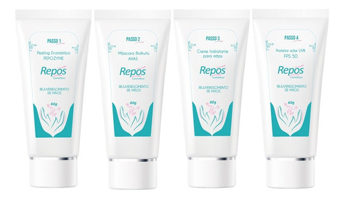  Kit Spa Das Mãos Profissional Repós 4 Passos Rejuvenesce