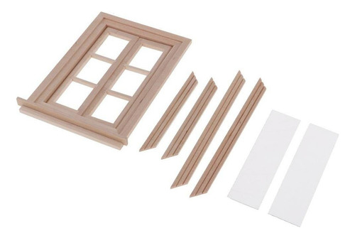 3 Unidades Ventana 6 Paneles En Miniatura Muebles Para Casa