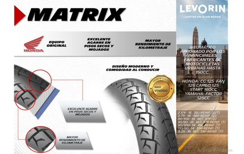 Imagen 2 de 2 de Cubierta Levorin 90/90-18 Matrix Cg 150 Ourway