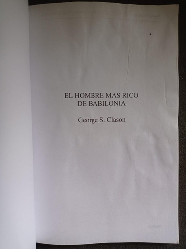 El Hombre Mas Rico De Babilonia - George S Clason (Usado)
