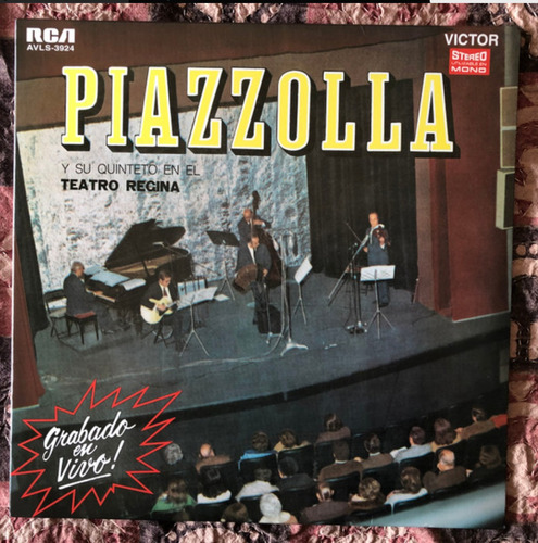 Astor Piazzolla Y Su Quinteto En El Teatro Regina Vinilo Lp 