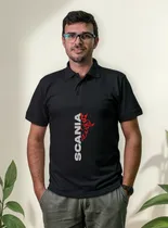 Comprar Remera Polo Hombre Caballero Bordada Águila Scania Roja