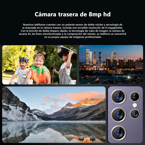 Sj Sroje Android Celulares S24 Ultra 6.6 Pulgadas Barato Ram1gb Y Rom16gb Gris