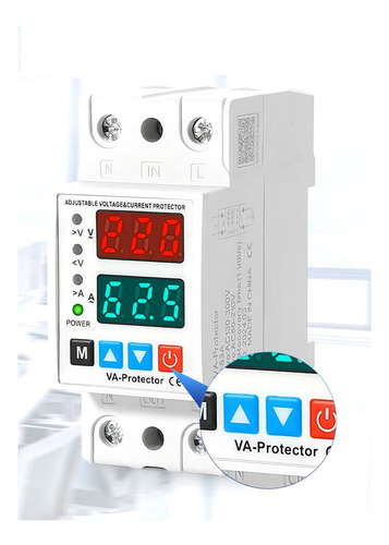 Medidor Disyuntor Energía Breaker Voltaje Y Corriente 40a