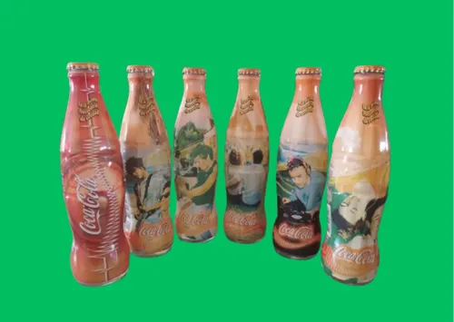 Botella Coca Cola En La Misma Frecuencia De Verdad X 6 Vacia (Usado)