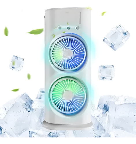 Ventilador De Escritorio F18 Double Spray Fan Led