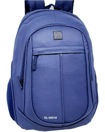 Mochila Escolar Resistente Unisex Universitária Liza Dl0691 Cor Azul-marinho