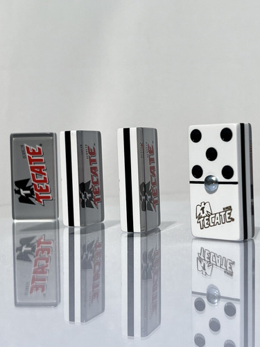 Domino Tecate Plata Profesional / Cubilete Tecate / Dados