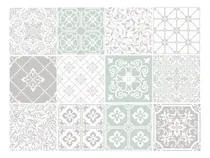 Comprar Azulejos Pack X 12 Decorativos 15x15 Autoadhesivos Color Aqua\u002FGris