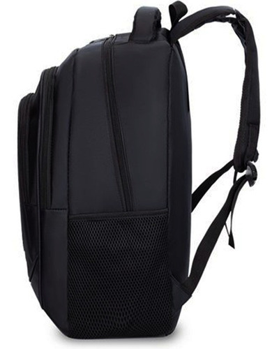 Mochila Escola Notebook Feminina Masculina Grande Reforçada Cor Preto Desenho do tecido Liso