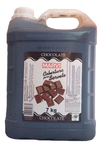 Cobertura Para Sorvete Sabor Chocolate Marvi Galão 7kg