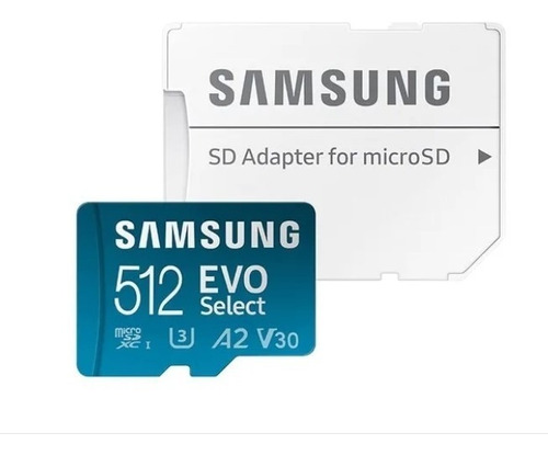 Samsung Evo Select 512gb Micro Sdxc 130mb/s V30 A2 U3 4k Uhd