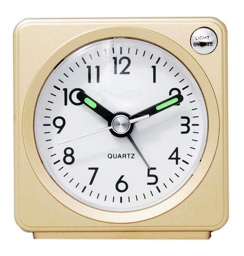Reloj Despertador Eurotime Metalizado 71/617 Dorado