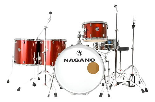 Bateria Nagano Ledship 24/13/16/18 Caixa E Ferragens Cor Vermelho