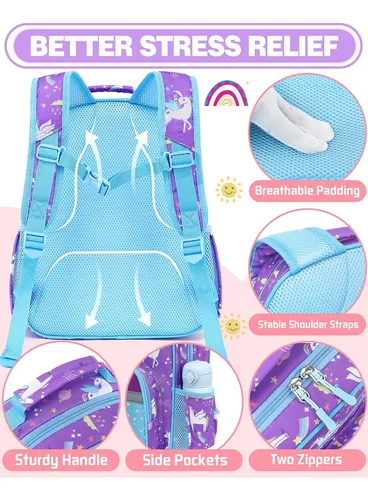 Vankev Mochila Para Niños Para La Escuela, Niñas, Niños De