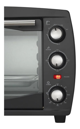 Imagen 4 de 6 de Horno de mesa eléctrico Tedge HF-126 26L negro 127V