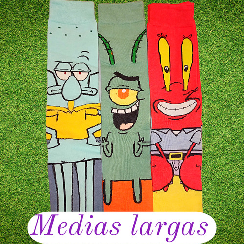 Medias Estampadas Divertidas Calcetines Largos Bob Esponja