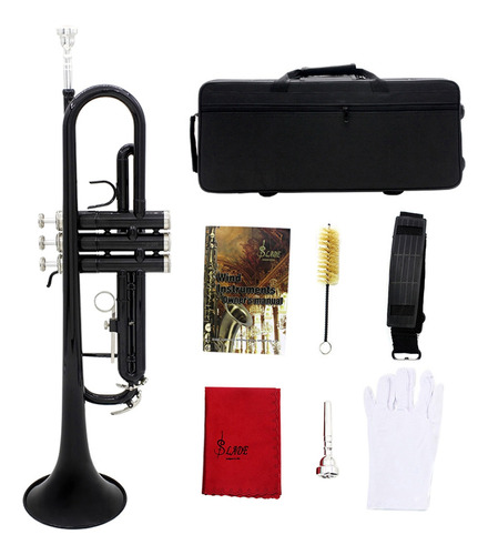 Trompeta De Latón Slade Trumpet Bb B Plana Y Duradera, Músic