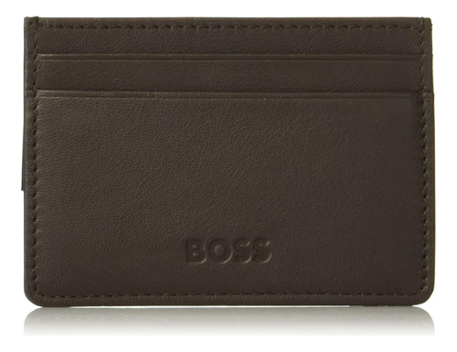 Boss Clip Billetes Cuero Suave Con Logotipo Relieve Hombre,