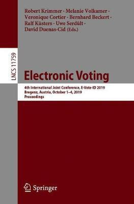 Libro Electronic Voting : 4th International Joint Confere...