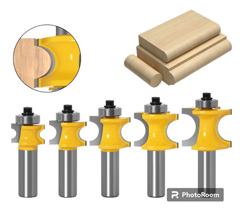 Brocas Fresas Router Redondear Madera (cinco Piezas)(21)