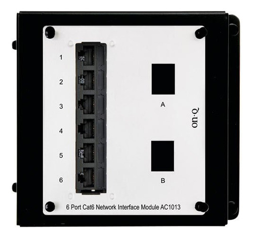 On-q Ac1012 - Modulo De Interfaz De Red De 6 Puertos Cat 5e,