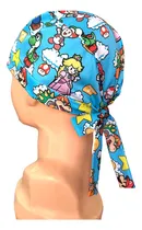 Comprar Gorro Médico Quirúrgico Repelente Unisex, Mario Bros Celeste Estampado Unitalla
