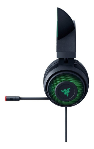 Imagen 5 de 10 de Auriculares gamer Razer Kraken Kitty negro con luz rgb LED
