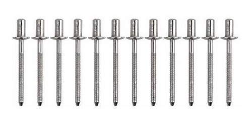 12pcs 4mm X 8mm 304 Stainless Steel Round Head Closed End Bl