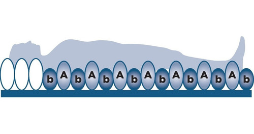 Colchón Antiescaras Alerta Bubble 220v 135kg 90x200cm Color Azul Oscuro
