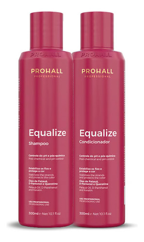 Kit Neutralizador De Ph Prohall Equalize 300ml Shampoo+cond