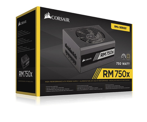 Fonte 750w Rm750x 80plus Gold Ativo Modular Atx Corsair 110v/220v (bivolt)