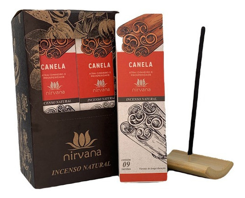 Incenso Nirvana - Linha Tradicional - Aromas Fragrância Canela