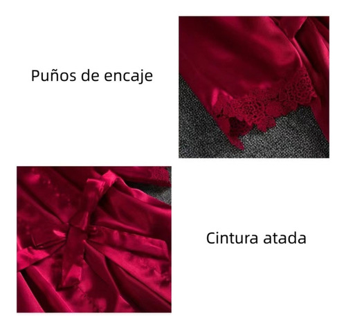 Mujer Pijama Traje Con Bra Bata Vestido Sets-a