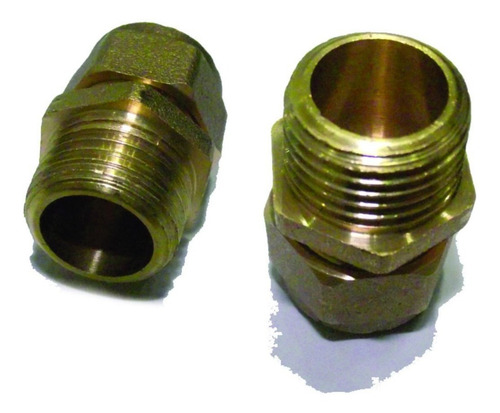 Conector Macho En Bronce Para Conexiones De Gas 15mm