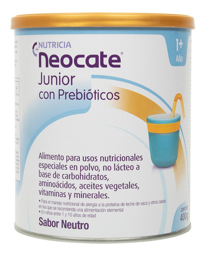 Formula De Crecimiento Neocate Junior Prebioticos X 400 Gr