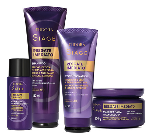 Eudora Siàge Resgate Imediato Sh + Cond + Mas + Água Lamelar