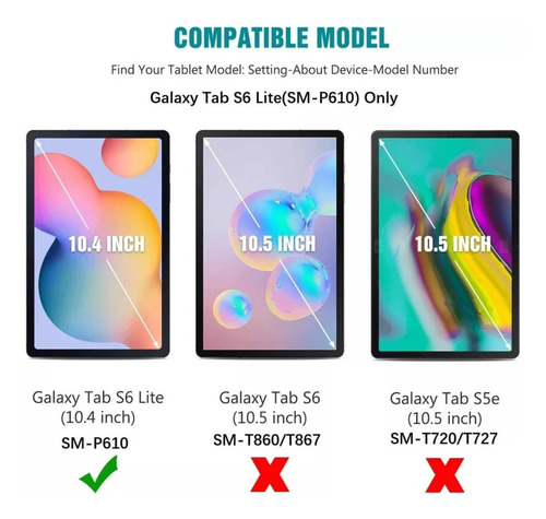 Imagen 3 de 3 de Lamina Protectora Para Tablet Samsung S6lite