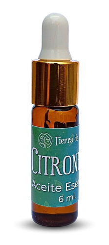 Aceite Esencial De Citronela Gotero 6 Ml - Tierra De Vida