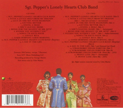 Imagen 5 de 5 de The Beatles Sgt. Pepper's Lonely Hearts Club Band 2 Cd's